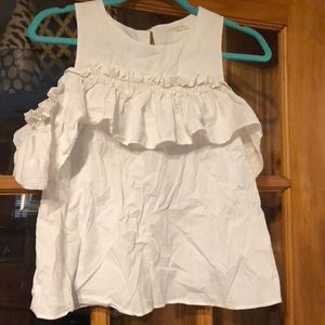 White Blouse. Cold shoulder.